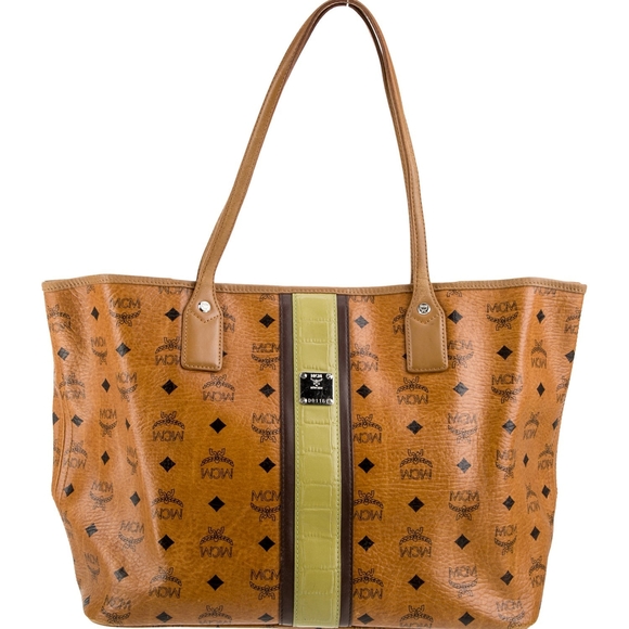 MCM Handbags - MCM Cognac and Olive Tote Bag